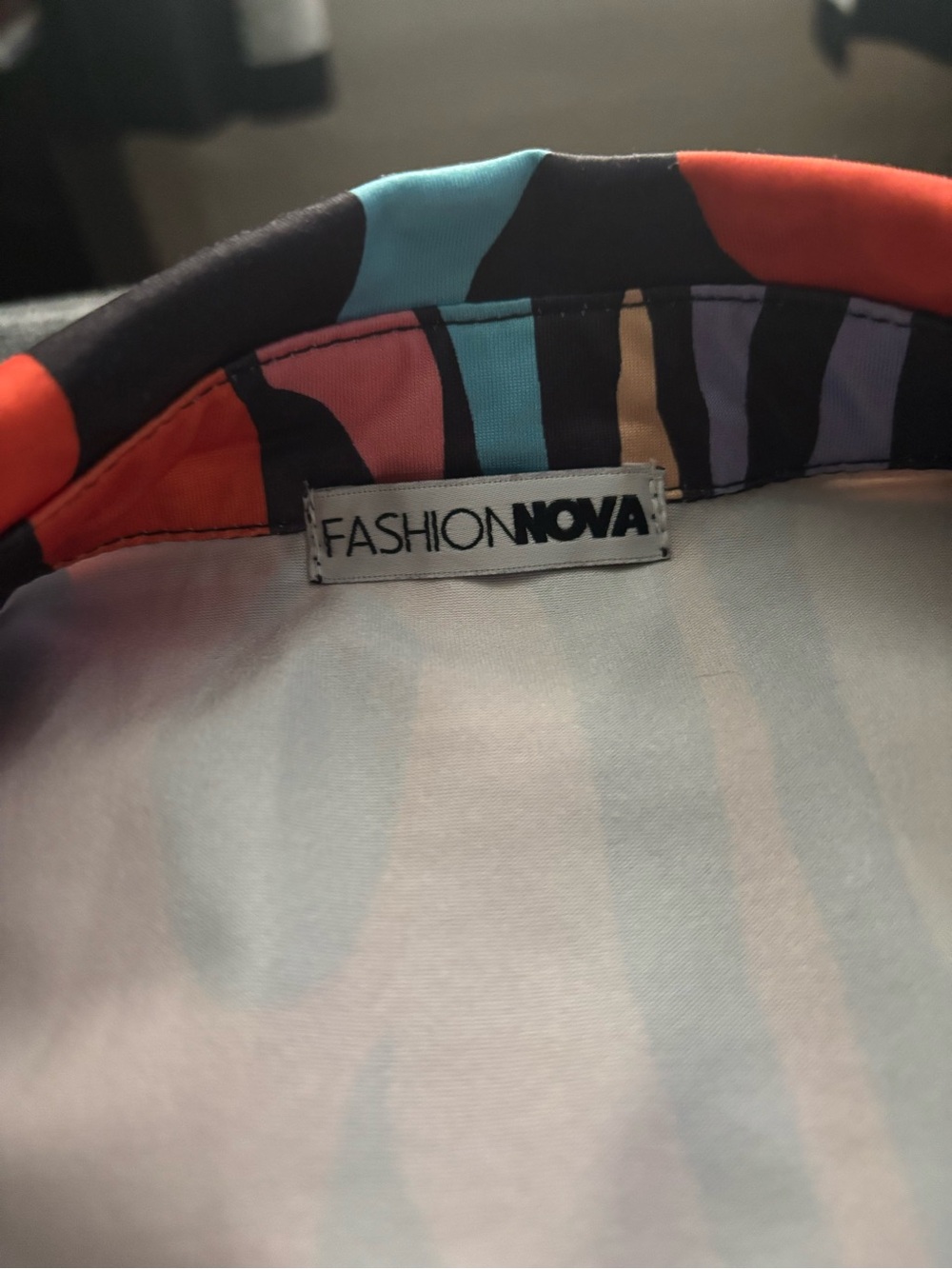 Abstract Stripe Wide-Leg Pants - Black Multicolor - Picture 5 of 5